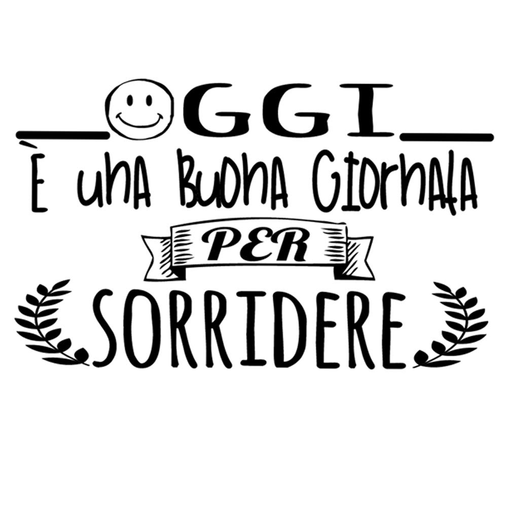 Decorative Wall Sticker with Italian Phrase "OGGI E UNA." adesivi murali phrasi in italian citazione - Image 4