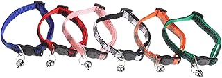 iplusmile 6 Pçs Coleira De Gato De Estimação Colares De Pérolas Pequena Coleira De Cachorro Decoração De Pérolas Coleira De Gato Floral Coleira De Separação Coleira De Cachorro Xadrez
