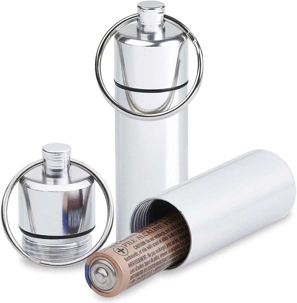 Flash Deals - 50% OFF 2 Pack - Aluminum Pill Case Container with Keychain Keychain Caddy FOB Every Day Carry (EDC) Metal Pill Box Compact Medicine Holder for Carrying Daily Vitamin Calcium Exclusive Discount 70% Price 2 Pack - Aluminum Pill Case Container with Keychain Keychain Caddy FOB Every Day Carry (EDC) Metal Pill Box Compact Medicine Holder for Carrying Daily Vitamin Calcium