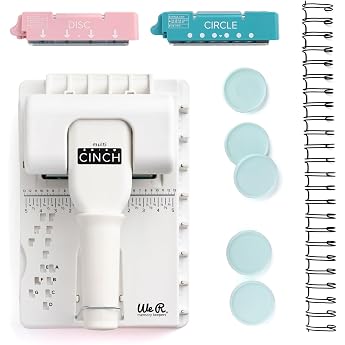 We R Memory Keepers Multi Cinch Kit (2 in 1 Circle &amp; Disc) for Binding, Artcraft, Sewing, Scrapbooking, Journal, Printing, Pa