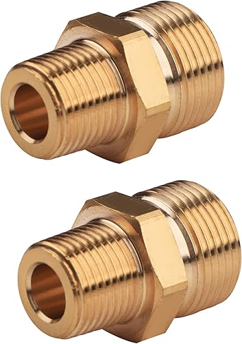 Tsinghwang Paquete de 2 adaptadores de arandela a presiĂłn macho NPT M22 a 38 pulgadas, rosca de latĂłn de 4500 PSI, compatible con Simpson, Generac, Tsinghwang Paquete de 2 adaptadores de arandela a presiĂłn macho NPT M22 a 38 pulgadas, rosca de latĂłn de 4500 PSI, compatible con Simpson, Generac,