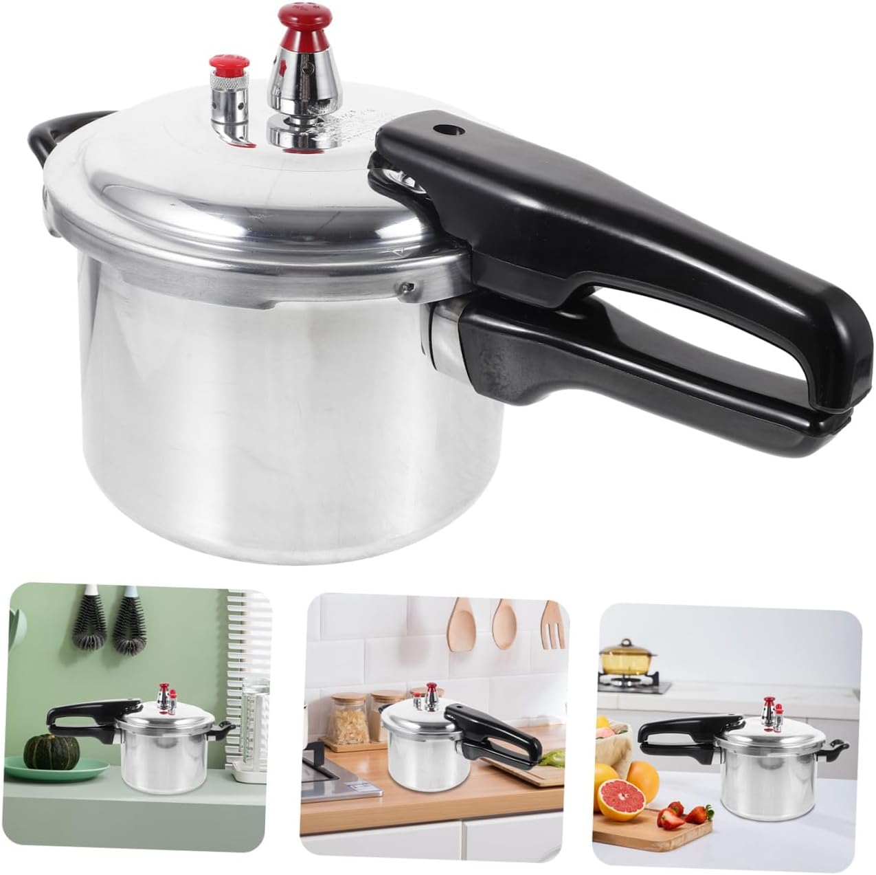 OUNONA Composite Bottom Pressure Cooker Gas Stove Pressure Cooker for Canning Pot Safe Cooking