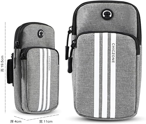 Miniatura 4 de Soporte para teléfono para correr, bolso de teléfono celular, brazalete para deportes al aire libre, bolsa de muñeca portátil con conector para