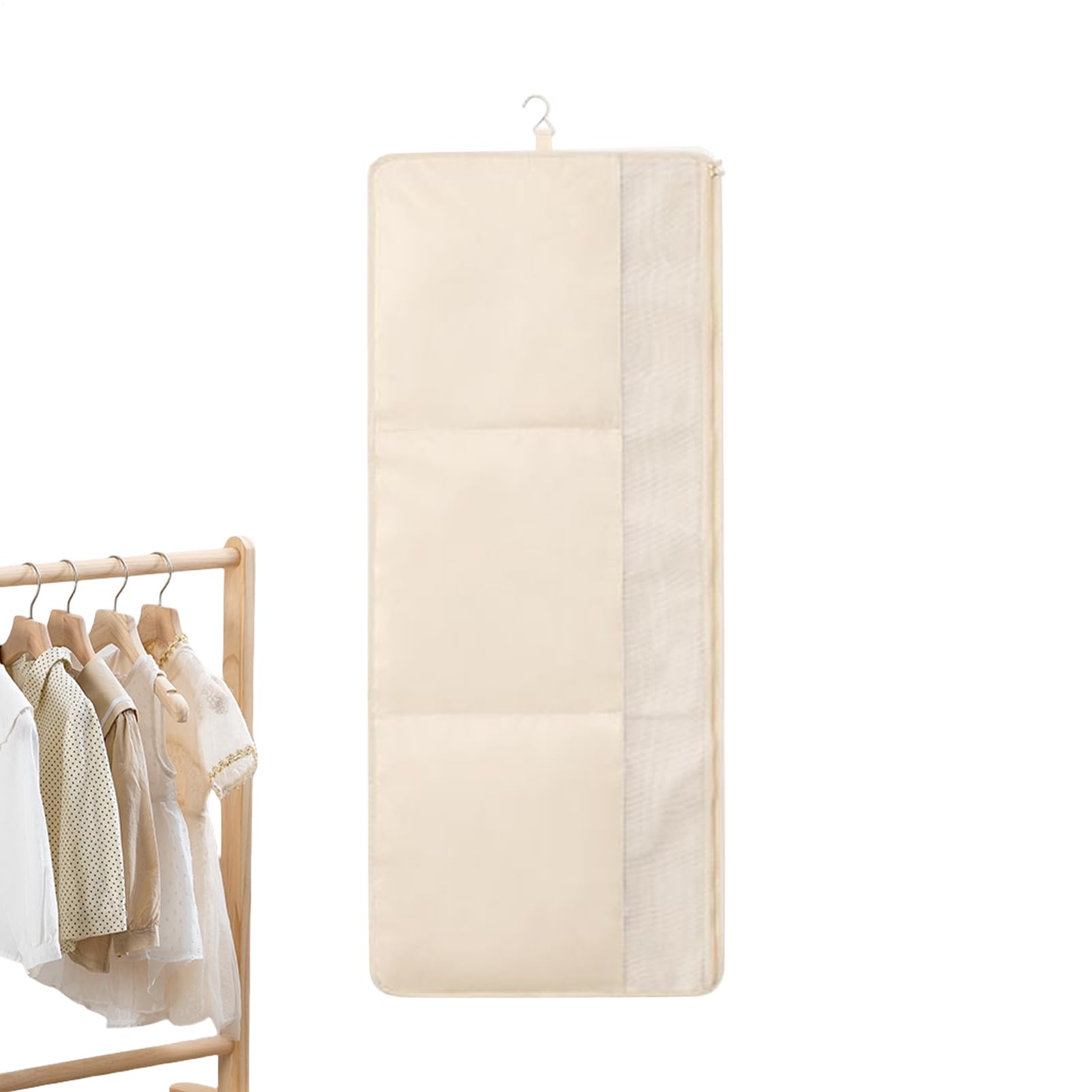 Fundas para trajes de armario plegables con varios compartimentos de gran capacidad
