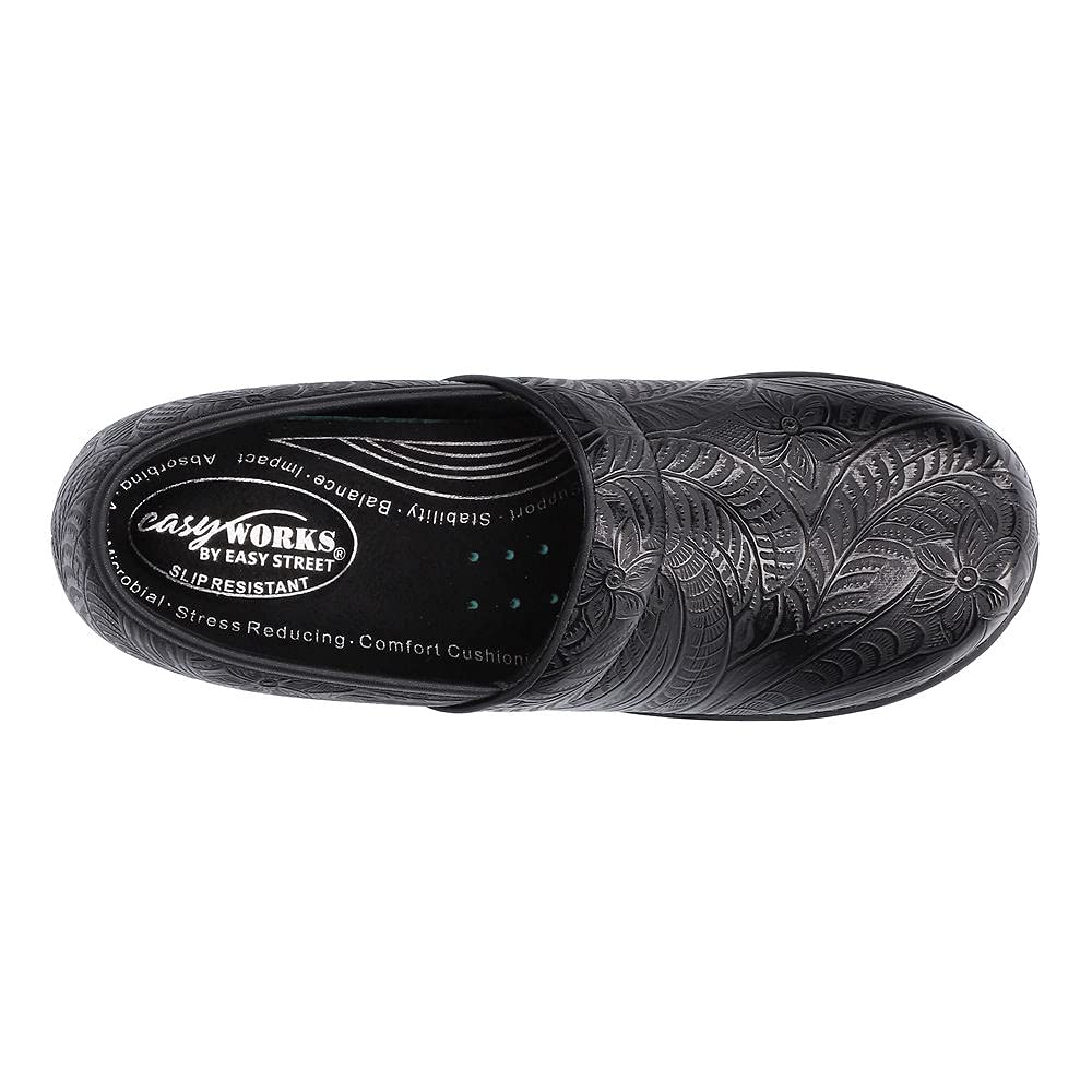 Easy Works by Easy Street Womens Lead Slip Resistant Soft Toe Work Safety Shoes Casual - Black - Size 12 WW