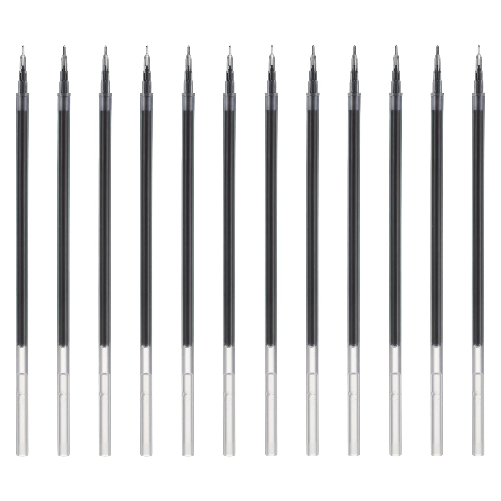 PATIKIL 0.5mm Gel Pen Refills for Coloring Medium Point,12 Pack Blue Black