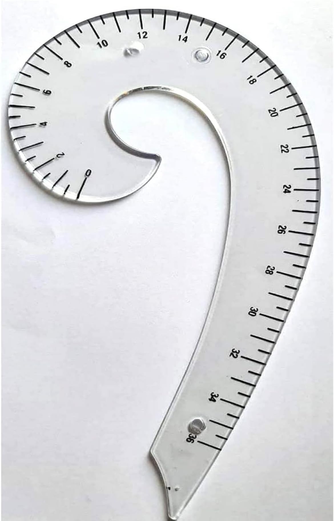French Curve Scale for Pattern Drafting and Tailoring, Transparent Curve Ruler, Pack of 1 sewing Scale Tailoring Accessories