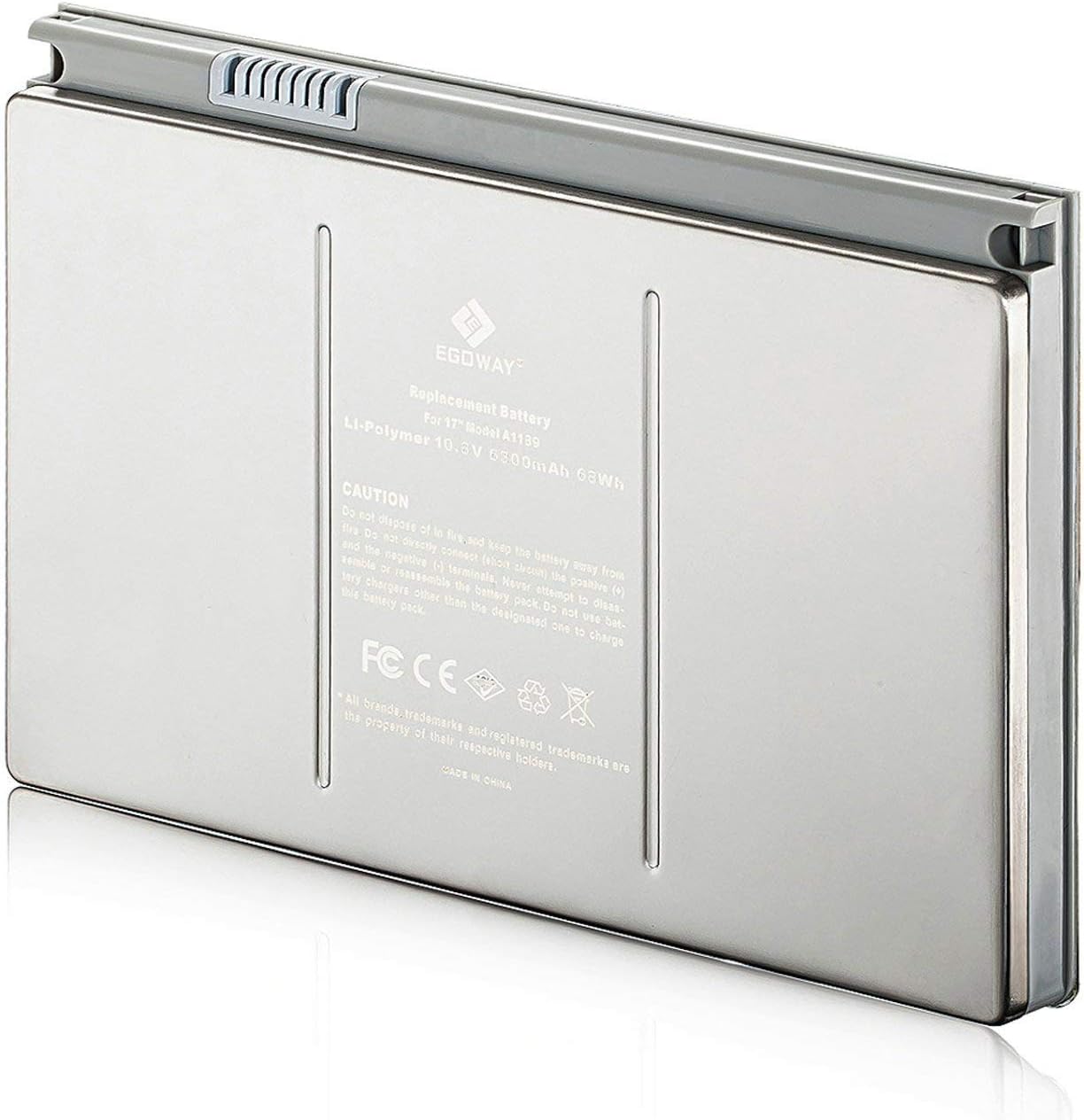 Egoway Replacement Battery Compatible with MacBook Pro 17 inch A1189 A1151 A1212 A1229 A1261 (Aluminum Body as Original)