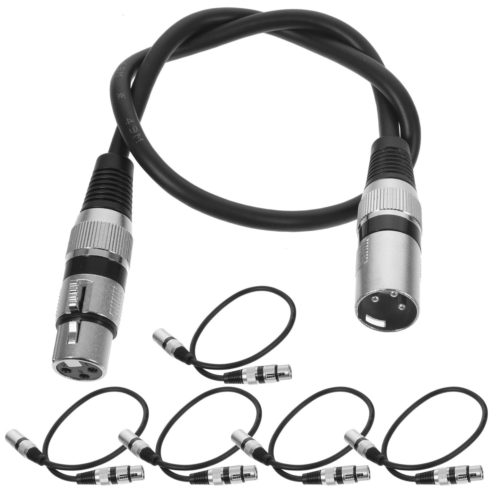 Microfono Resistente Cavo Maschio a Femmina 3 Pin Xlr Confezione da 6 Pezzi in Rame senza Ossigeno 0,5m per Sistemi Audio Ktv