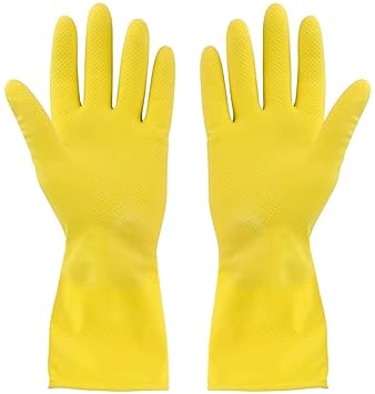 Seebuy Reusable Washable Waterproof Natural Rubber Dish Cleaning Home Kitchen Platform Garden Animal Pet Dog Care Car Bike Washing Gloves For Men Women Girls Boys