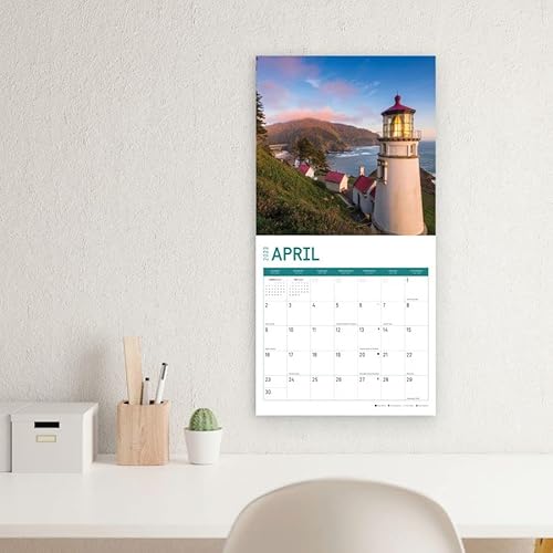 2023 Lighthouses Wall Calendar By Bright Day, 12X12 Inch #TOP4