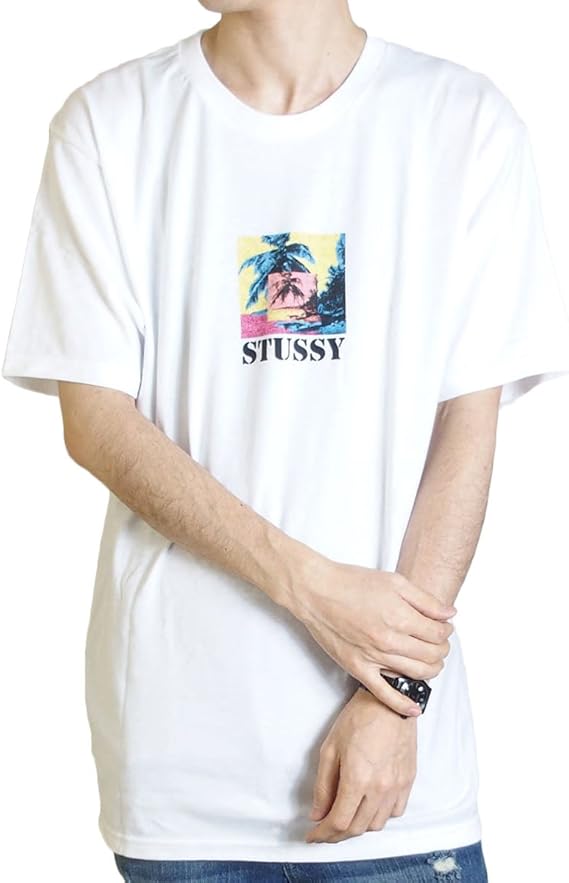 Amazon ステューシー Stussy Tシャツ 半袖 Escape Tee メンズ レディース 大きいサイズ 並行輸入品 Tシャツ カットソー 通販