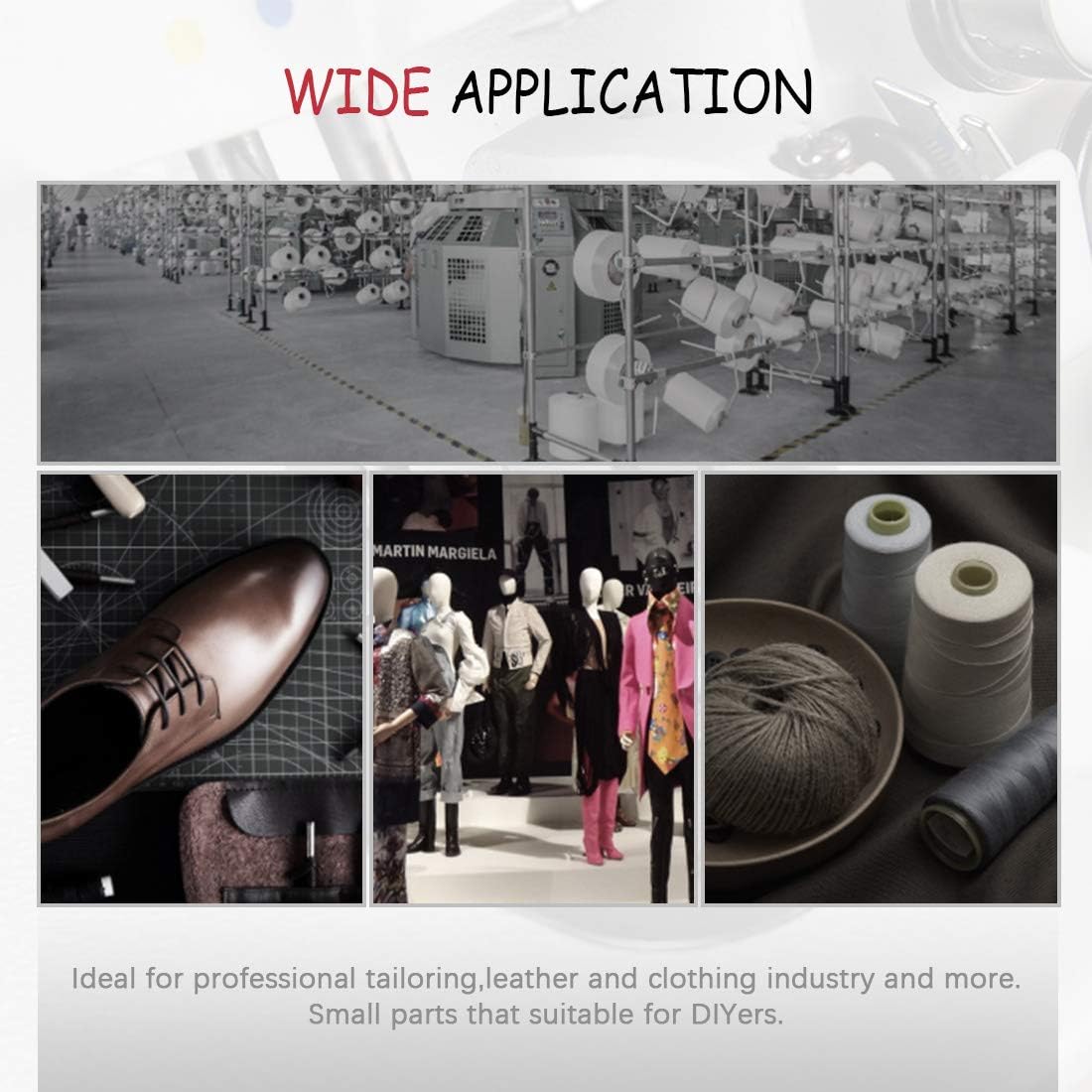 Hilitchi Sewing Tool Kit with 5 in 1 Sliding Gauge, Multipurpose Sewing Clips, Heat Erase Pens for Fabric with 8 Free Refills and 4 Pen Containers, and Tailor's Chalk (White Yellow RED Blue)