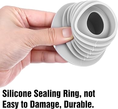 Gjinxi 2 Pcs Washing Machine Drain Hose Seal, Pipe Cover Plug Hose Adapter Drain Pipe Seal Plug Drain Sewer Silicone Sealing Stopper Cover Cap for Laundry Room Bathroom Kitchen