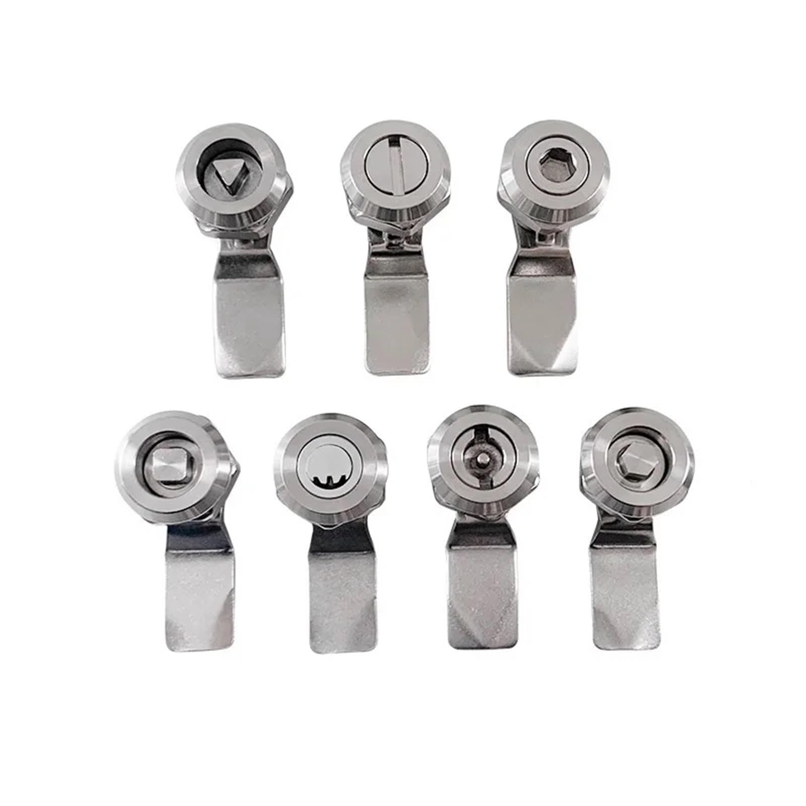 FJSUGAOW MS705 Series Stainless Steel Cam Lock Cabinet Electronic Control Cabinet Drawer Cupboard Locker Cabinet Tools (Color : 3sets-triangle-H10-k)