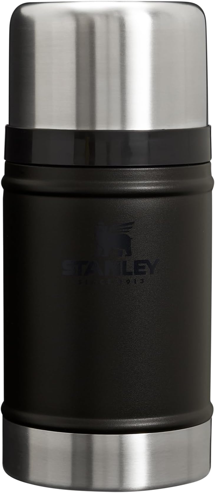 1913 Classic Legendary Food Jar 0.7L - Black | Hot For 15 Hours - Leakproof Lid Doubles As Cup - Dishwasher Safe - Stainless Steel Food Flask