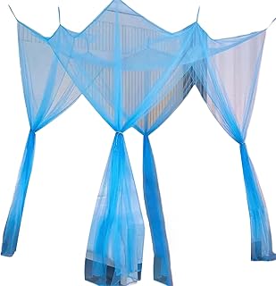 SHINROAD Mosquitera para cama de alta calidad, doble transpirable, color azul, 1 juego