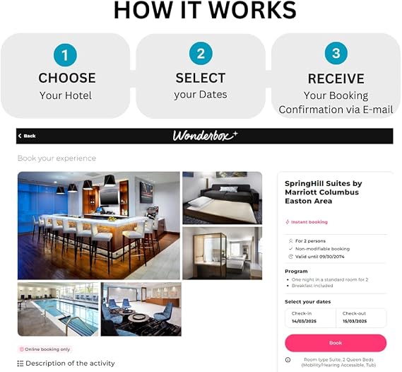 Wonderbox Poolside Weekend Getaway, 2-Night Hotel Stay with Pool Access for 2 People- from a Selection of Hotels in The US - Hotels Offered by Expedia