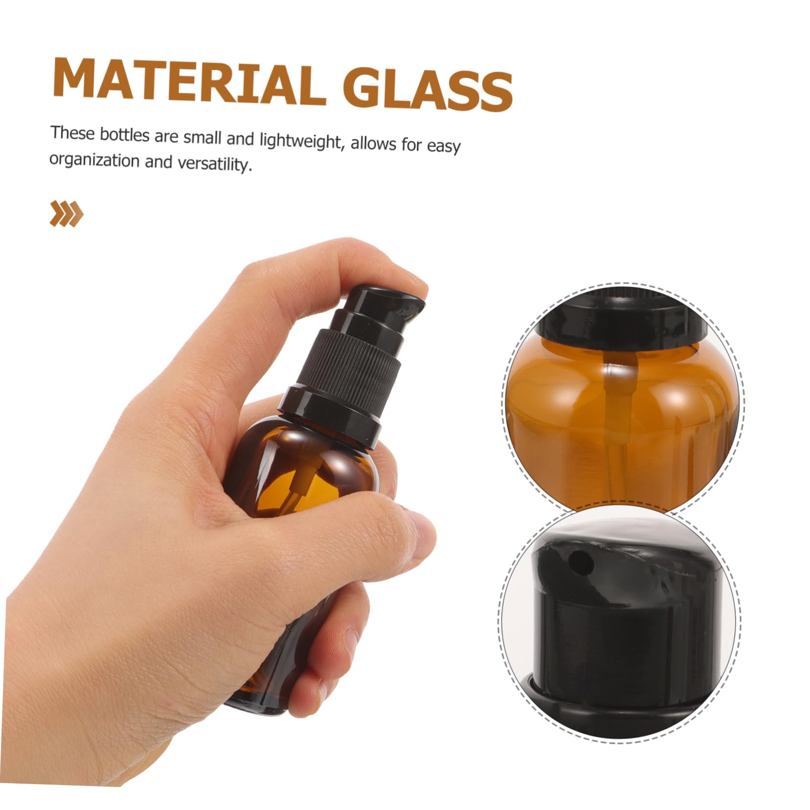 SHERCHPRY 3 Set Bottiglie Viaggio Con Pompa Contenitori Per Cosmetici E Profumi Dispenser Bottiglie Ricaricabili E Pratiche Per Viaggi 6 Pezzi*3