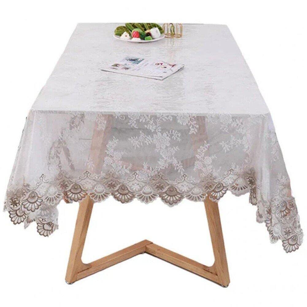 Nappes brodées PVC rectangulaire transparente Hrippy