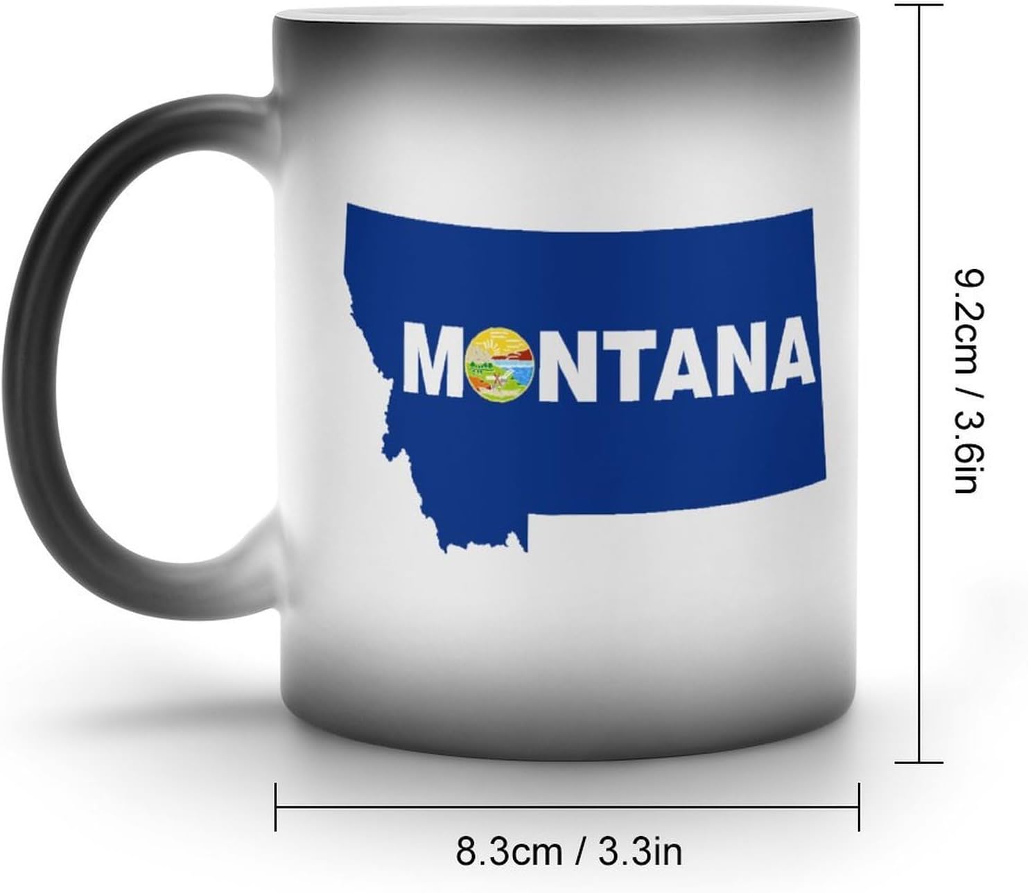 Montana1 State Map Flag Funny Color Changing Coffee Mug Ceramic Magic Cup Personalized Discoloration Tea Mugs