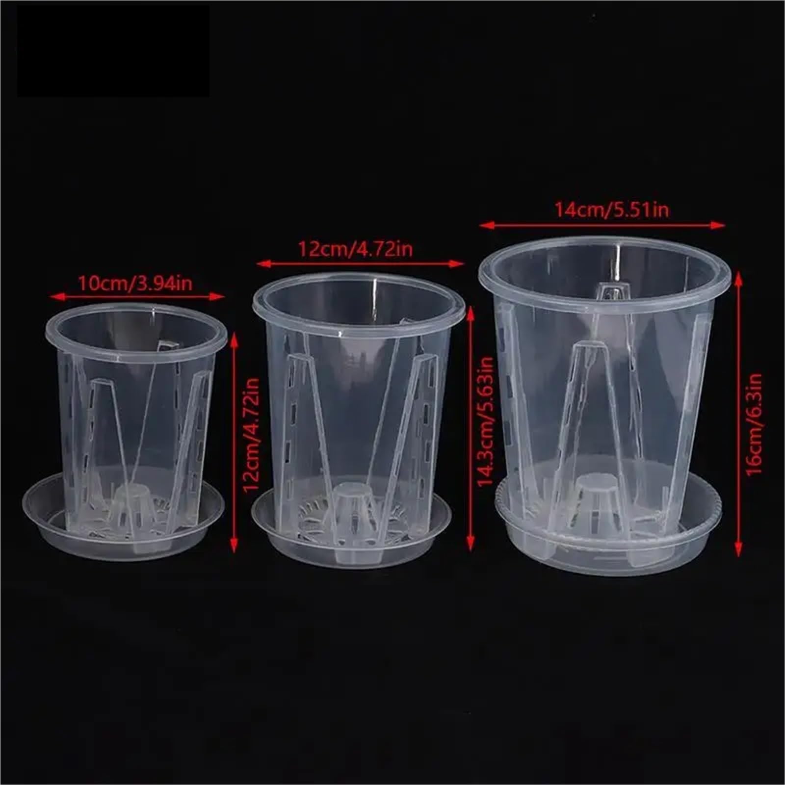 8-teiliger transparenter Blumentopf zur Wurzelkontrolle Für Garten