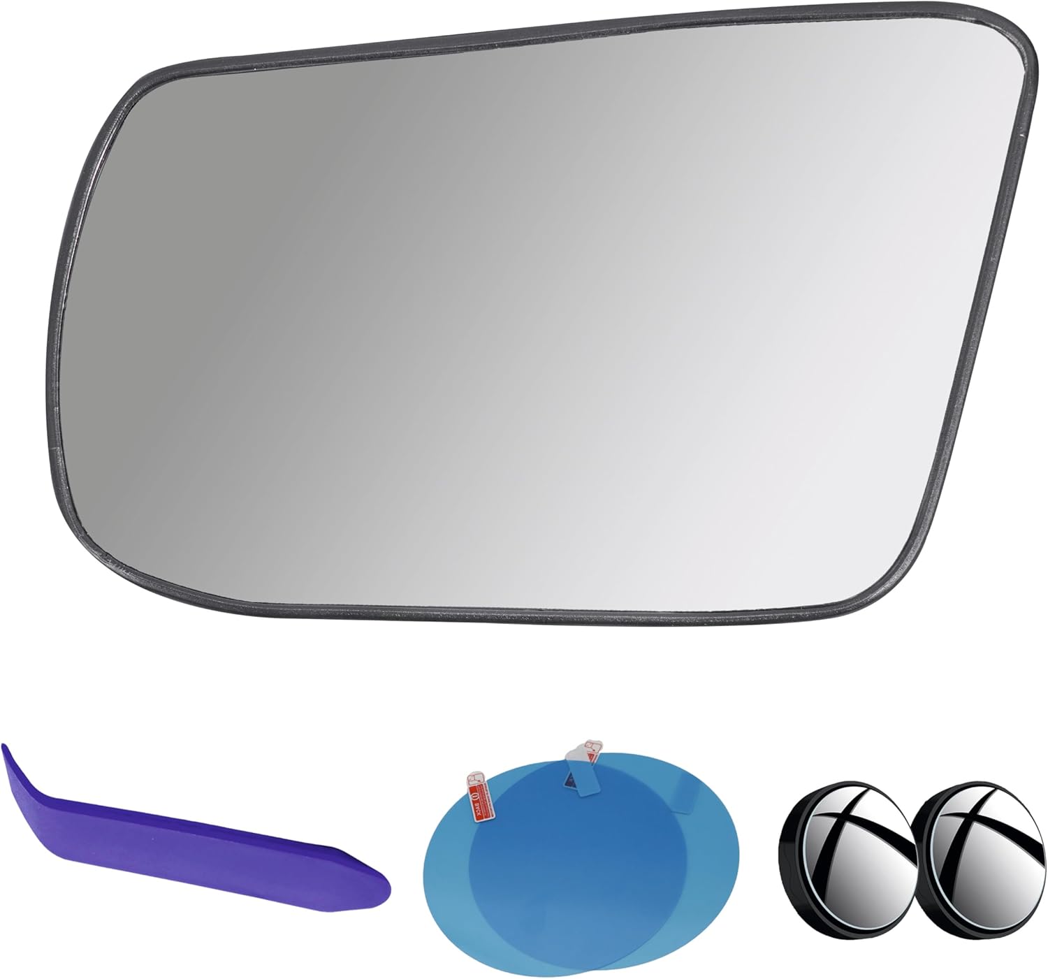 EAP Driver Side Mirror Glass Compatible with Nissan Altima 2013-2018, Nissan Sentra 2013-2019, Heated 963663TH0A (For Mirrors Without Turn Signal)