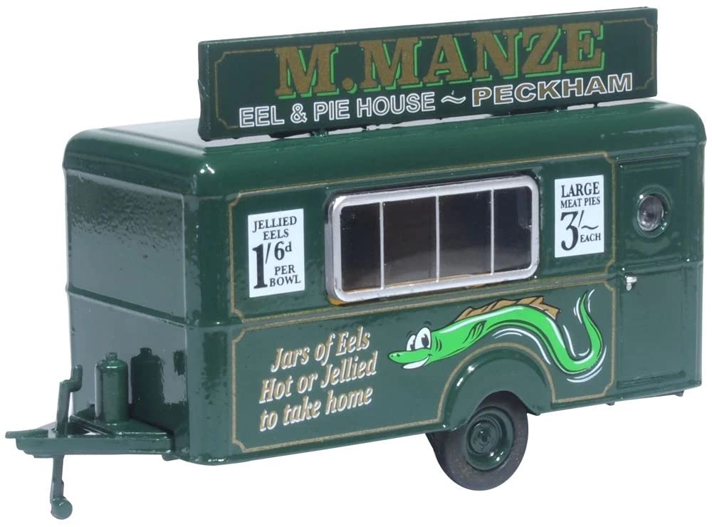 Remorque alimentaire mobile miniature Ho pour diorama urbain Peckham M. Manze 87TR018