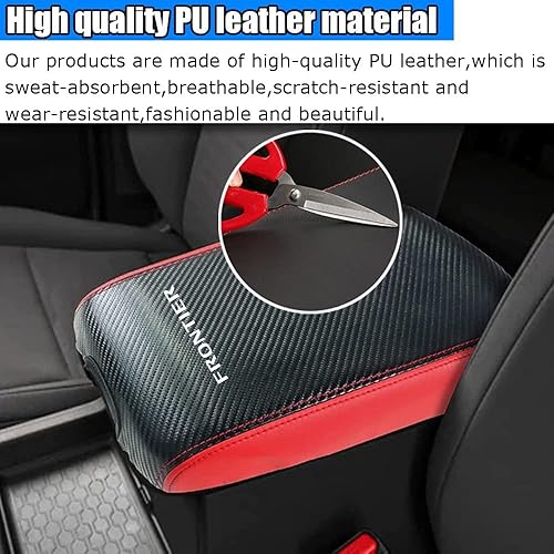 Miniatura 6 de Kakash Accesorios interiores personalizados para Nissan Frontier 2022 2023 Funda de cuero para consola central de apoyabrazos, protector impermeable