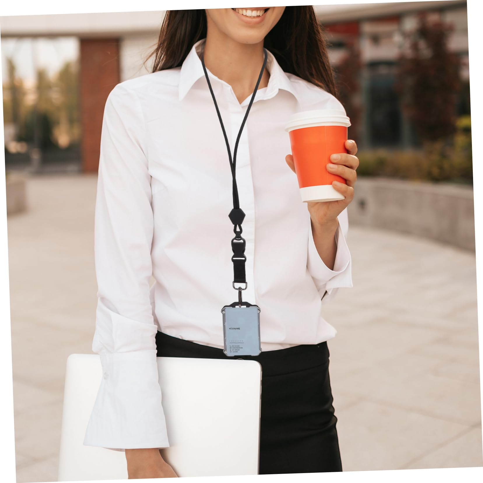 5pezzi Portabadge Con Lanyard Distintivi Per e Scuola Copertura Per Dipendenti e Studenti