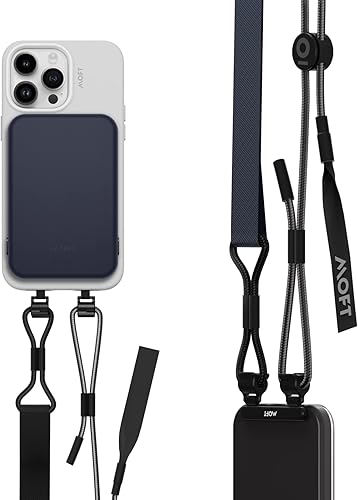 MOFT Cordón para teléfono, cordón largo desmontable universal ajustable con parche para teléfono, compatible con la mayoría de teléfonos