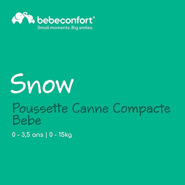 Bebeconfort Snow, Poussette Canne Compacte Bebe, Naissance à 3,5 ans, 0-15 kg, Poussette Compacte Voyage, Ultra Légère et Pliable, Mineral Graphite - 2