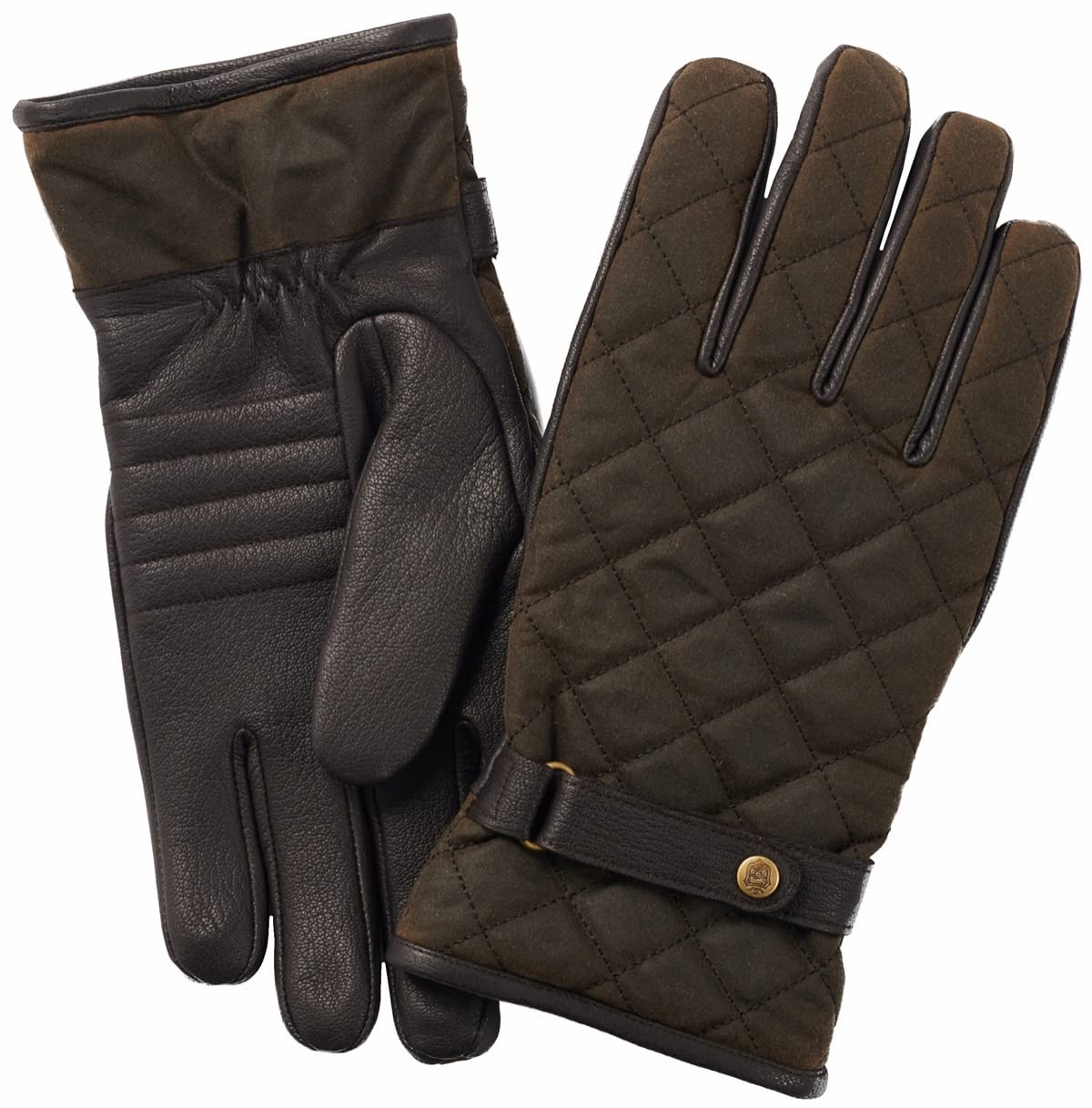 Failsworth Millinery Wax Leather Gloves in Brown, size: Medium