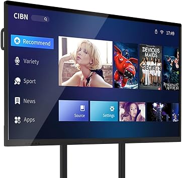 MWE Touchscreen Interactive Whiteboard, 4K UHD Smart Board, 8+128