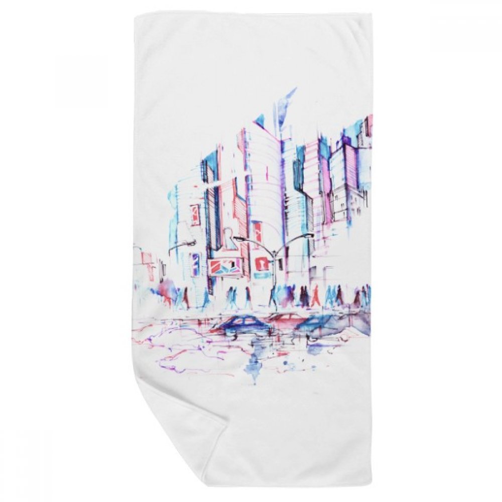 Serviette de bain débarbouillette 35x70cm idéale pour le sport et la toilette du visage