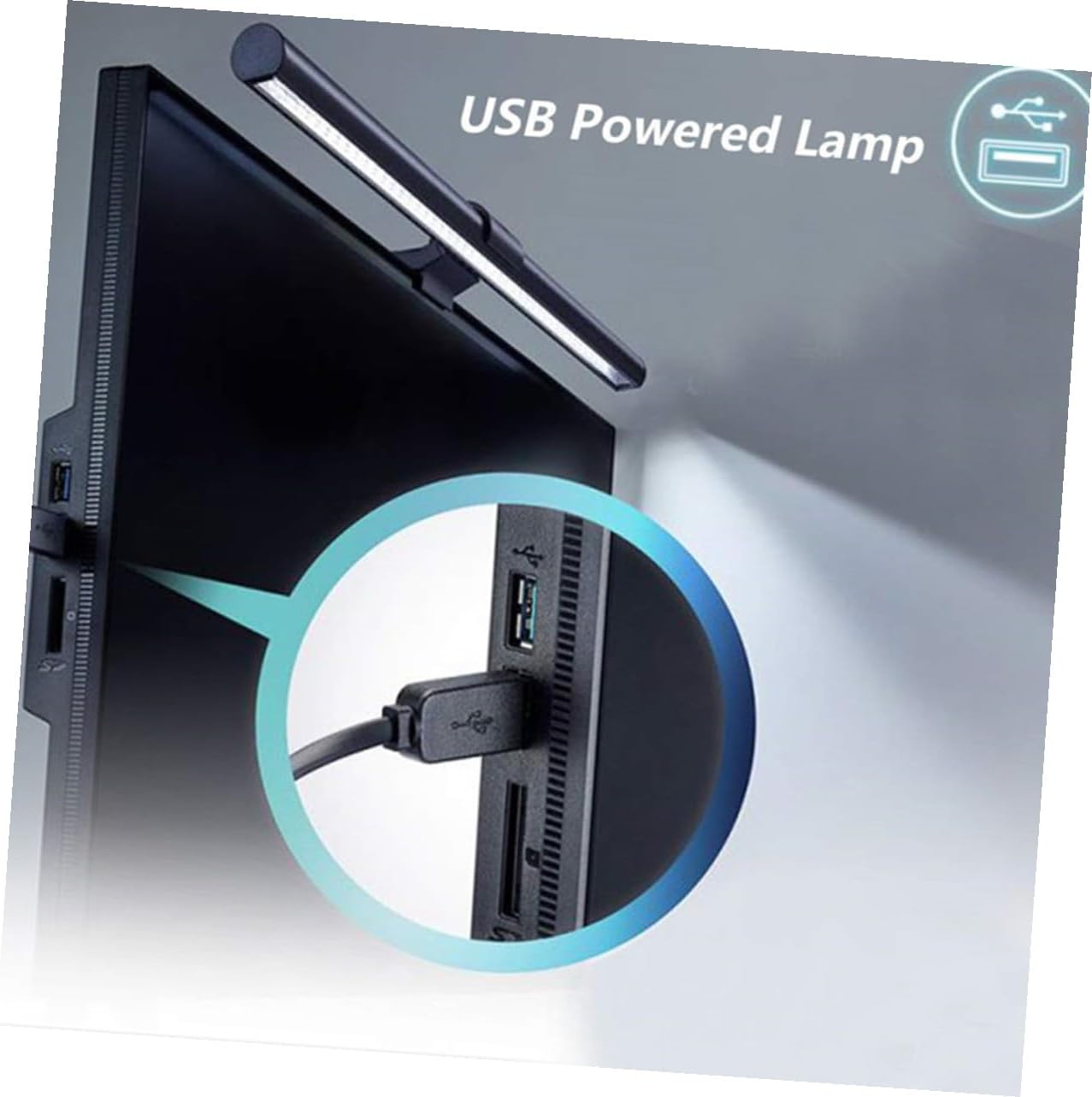 Vaguelly Monitor Led Backlight Desk Lamp USB Screen Light Asymmetrical Reflective Design 3 Adjustable Brightness for Eye