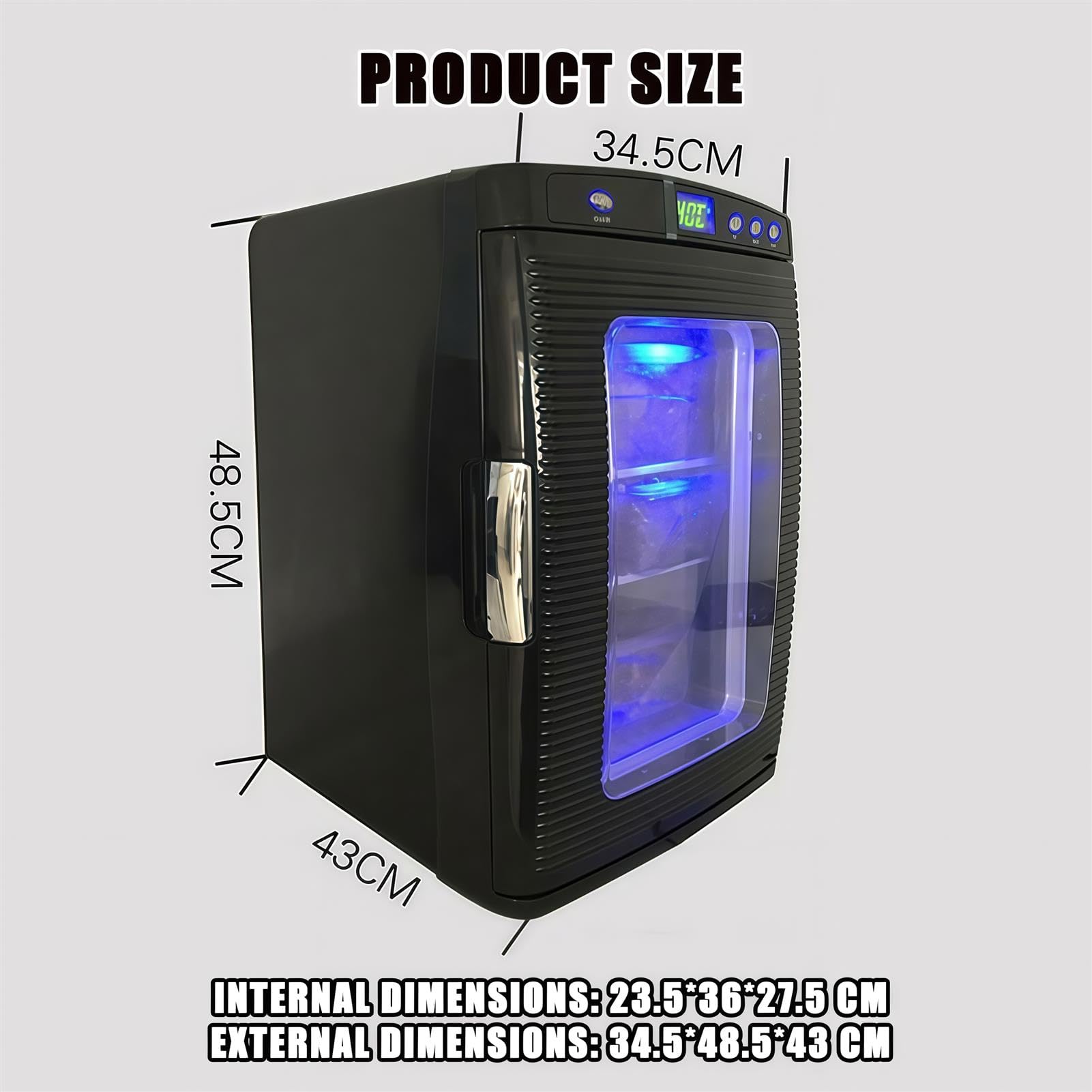 Incubatrice per uova di rettili con controllo digitale, raffreddamento e riscaldamento a doppia potenza da 25 l, 10-60 °C, incubatrice portatile per laboratorio scientifico per casa, laboratorio e