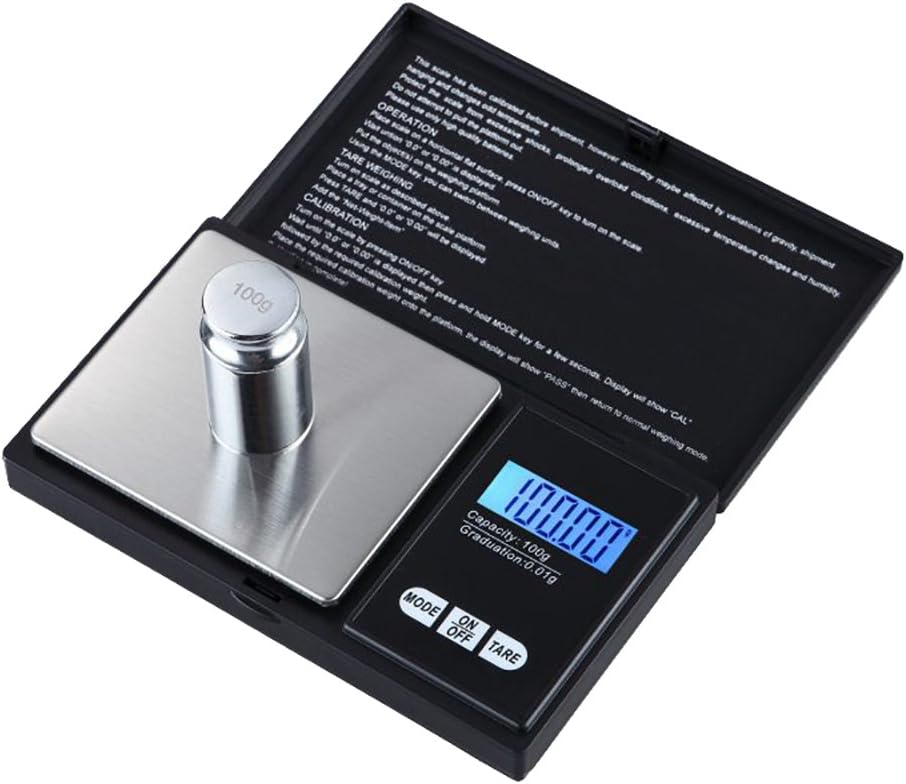 200g X 0.01g Digital Pocket Scale, with Backlit LCD Display, Small Mini Digital Pocket Gram Scale for Kitchen Jewelry Herb (Digital Pocket Scale-Ordinary)