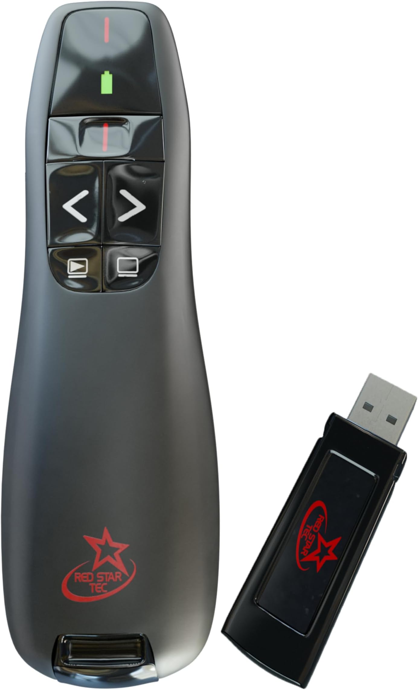Red Star Tec Wireless Powerpoint and Keynote Presentation Remote Clicker PR-819 (Black, 1 Pack)
