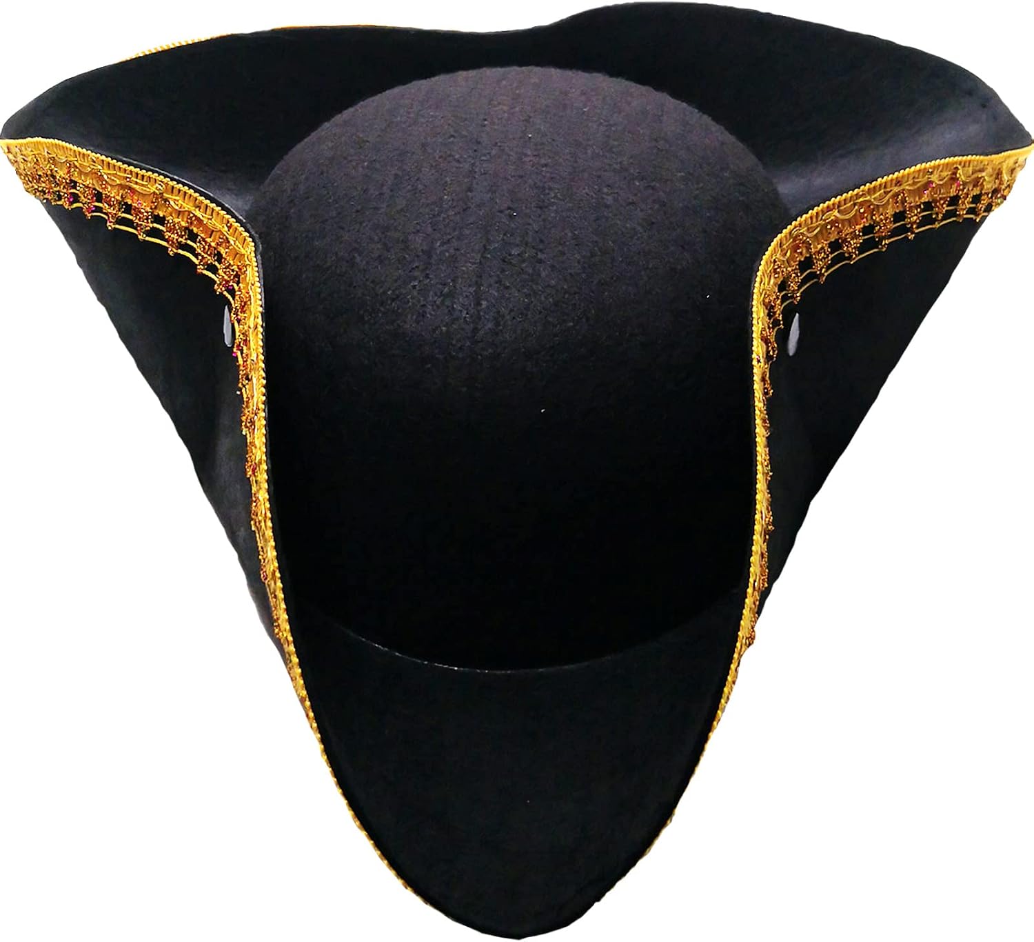 Tricorn Colonial Hat Halloween Pirate Hats Men Captain Hat Musketeer Hats Masquerade Party Revolutionary War Costume