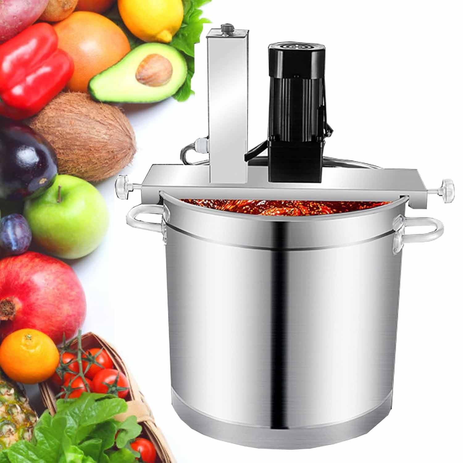 Máquina mezcladora eléctrica de alimentos, agitador automático para mermelada, salsa, relleno pegajoso, equipo de calefacción de acero inoxidable