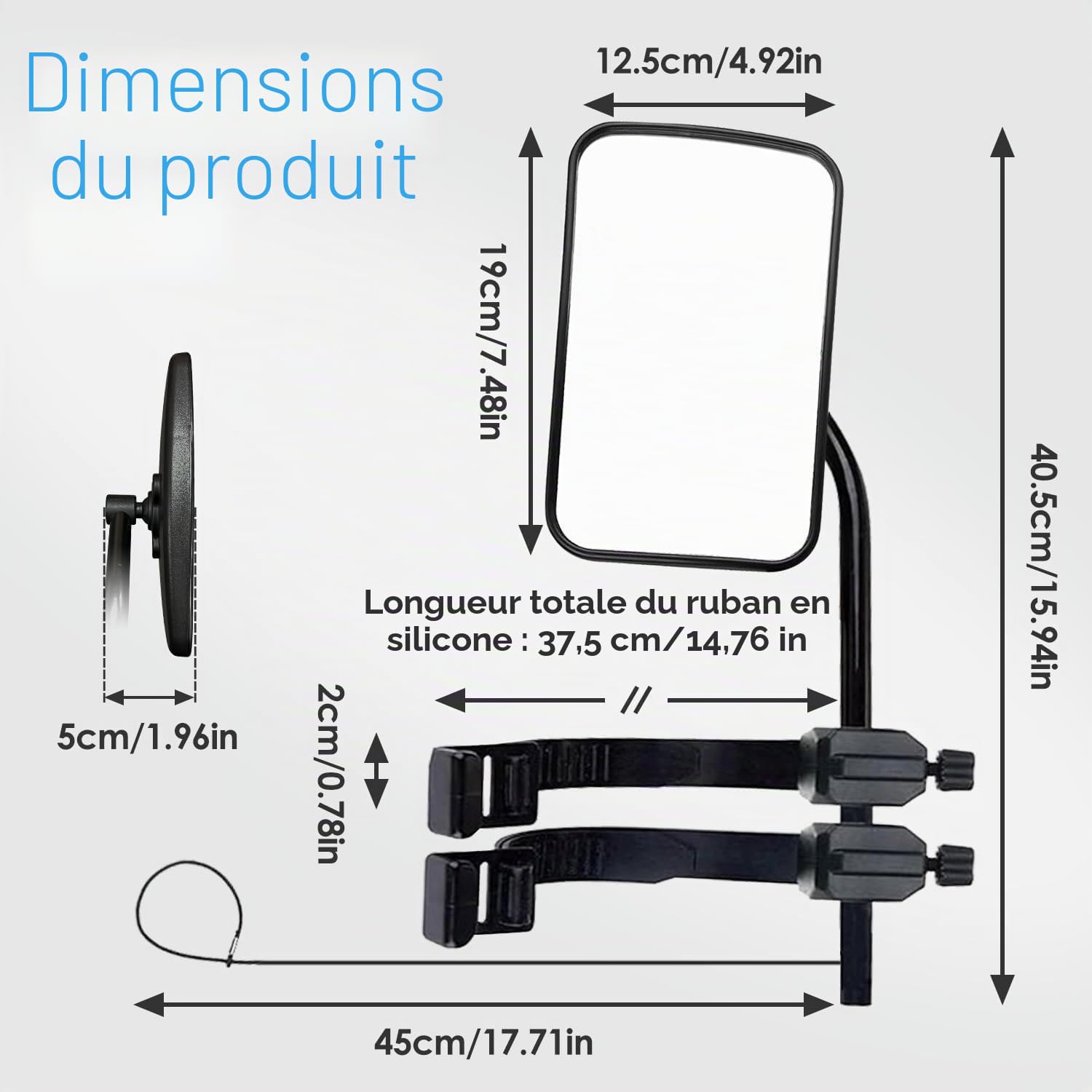 Sunshine smile Lot de 2 rétroviseurs universels pour caravane, caravane, remorquage, caravane, pour tous les types de véhicules courants, SAKHIOHIO6546798