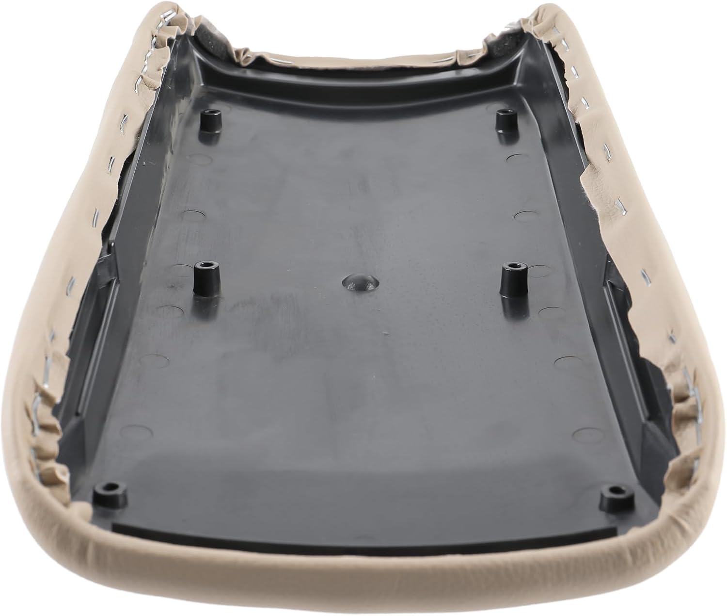 MOTOALL Center Console Box Cover Armrest Lid Fit for Honda Civic 2006-2011, Beige, PU Leather & ABS Plastic