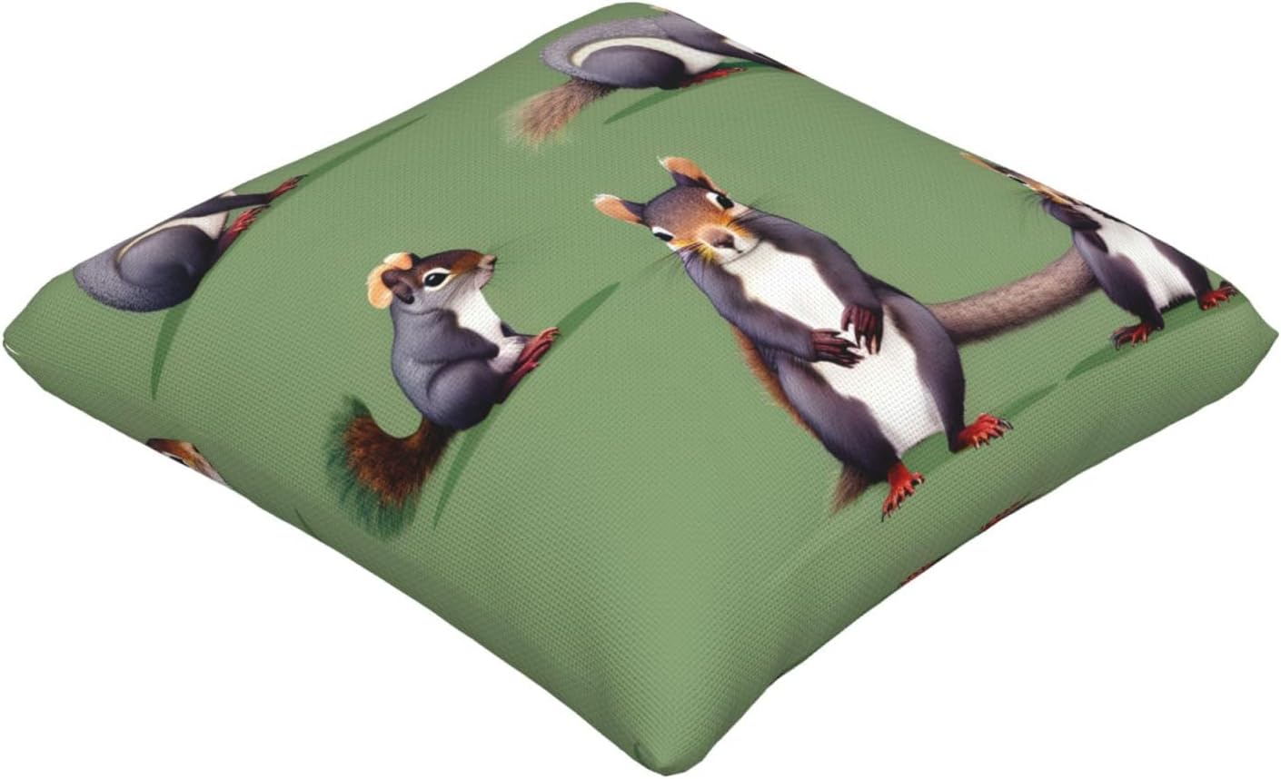 Red Squirrel Imitation Linen Pillowcase -2 Sets, Fashionable Home Decoration, Used for Sofas, Gardens, beds