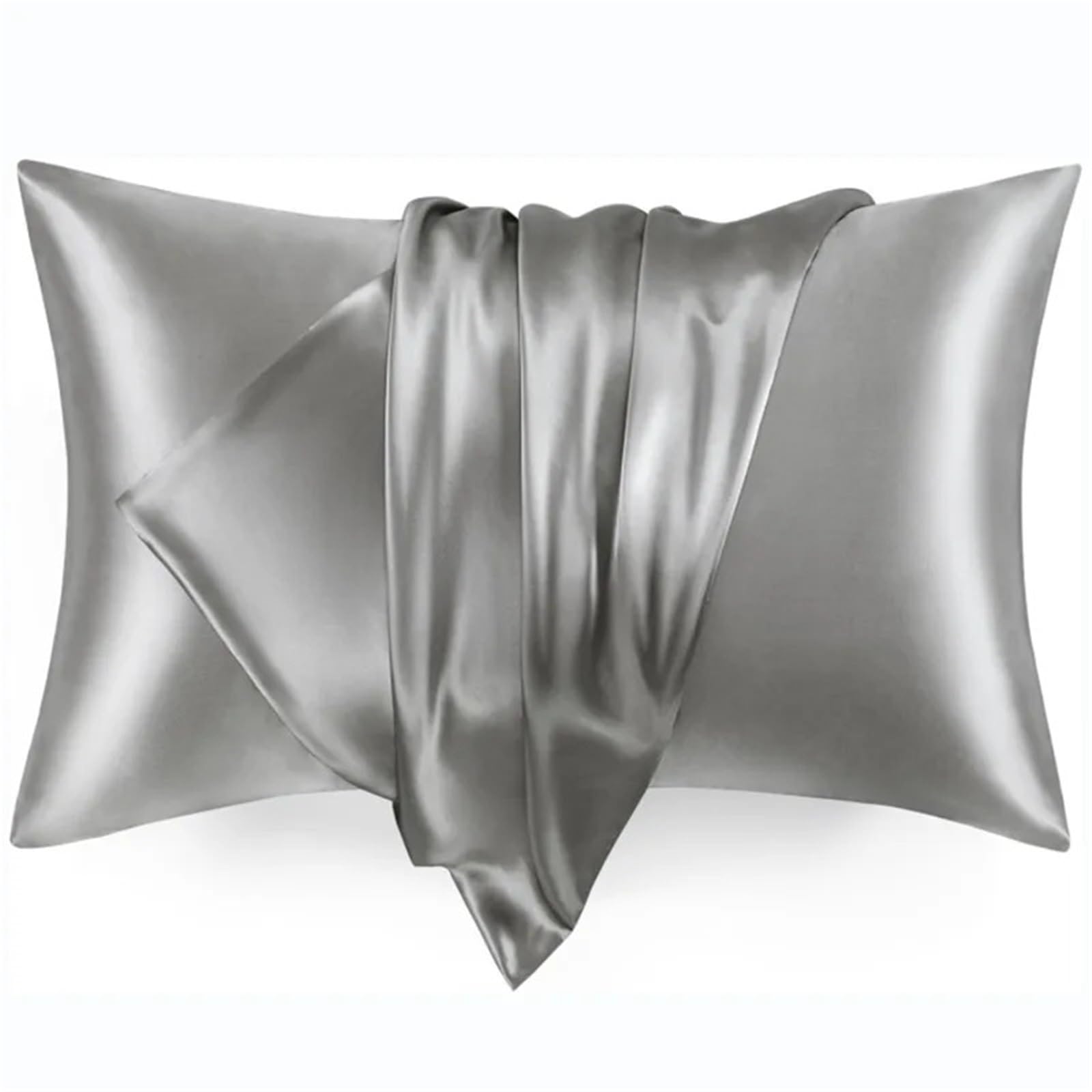 Pillowcase 2pc Satin Pillowcase - Silky Pillow Cases For Hair And Skin With Envelope Closure(Light Grey,20x30 IN)