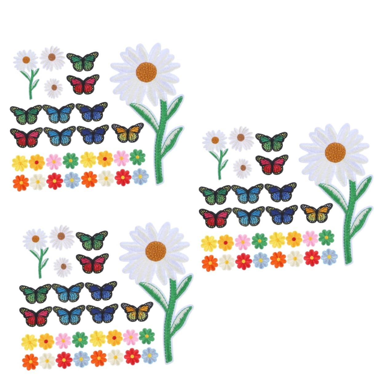 NUOBESTY 117stücke Teiliges Gestickte Bügelflicken Vielseitige Applikationen Für Kleidung -projekte Reparaturen Dekorative Blumenmuster Für Jacken Shirts Kissen Und Mehr