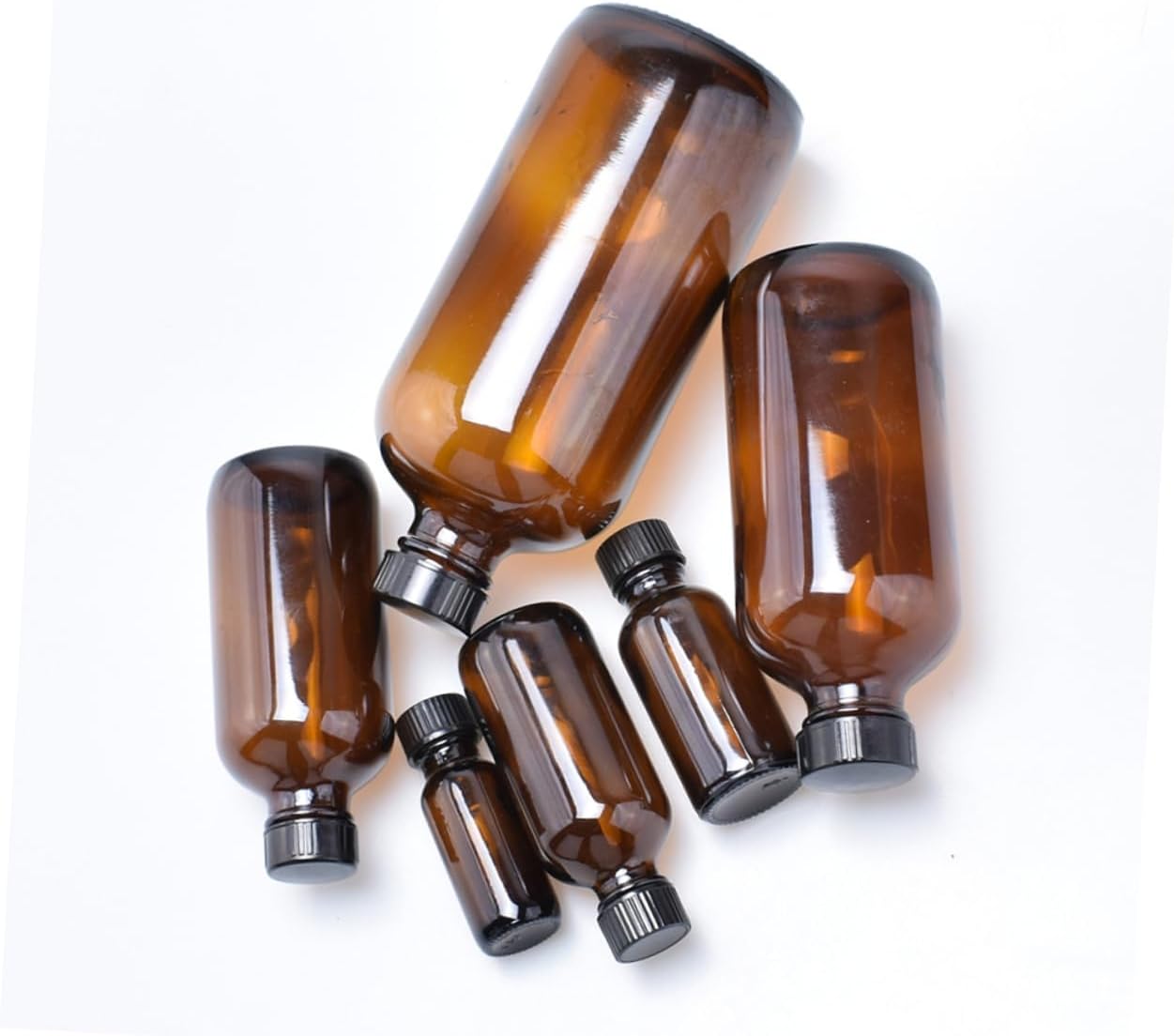 4pcs Brown Sealing Glass Bottle Storage for Honey Jam and More with Lid for Home Organization and Travel