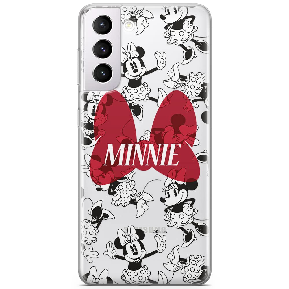 ERT GROUP mobile phone case for Samsung S21 original and officially Licensed Disney pattern Minnie 048 optimally adapted to the shape of the mobile phone, partially transparent