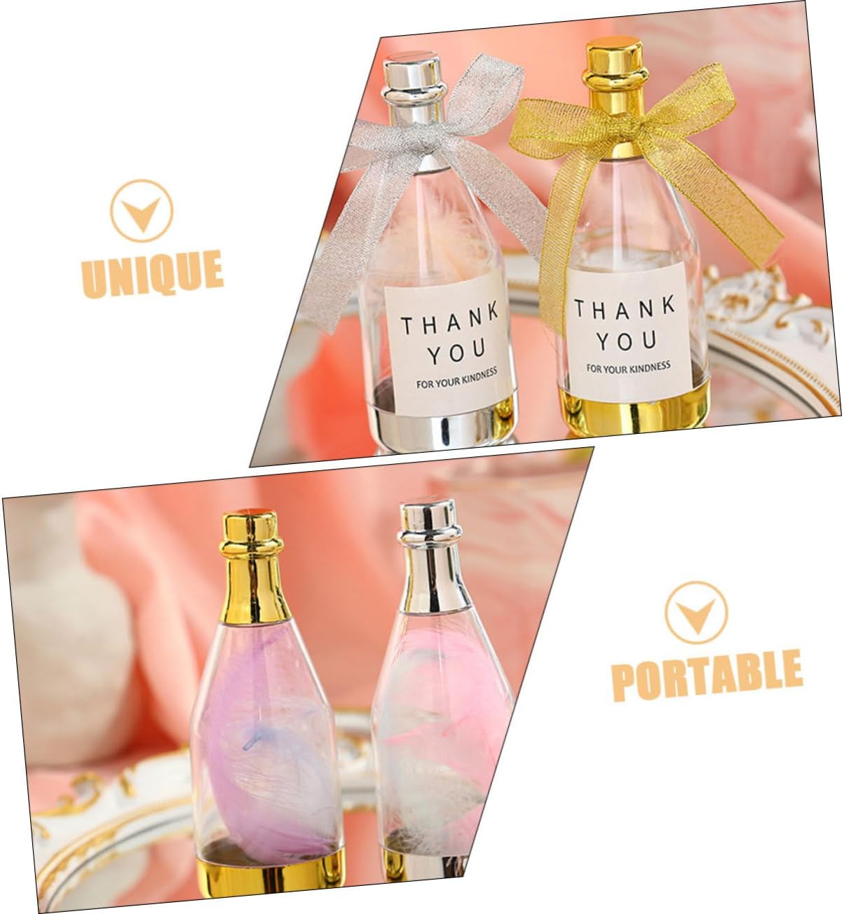 Cabilock 20Pcs Creative Bottle Candy Boxes Material Party Favor Containers for Weddings Birthdays Engagements and Celebrations Elegant Design