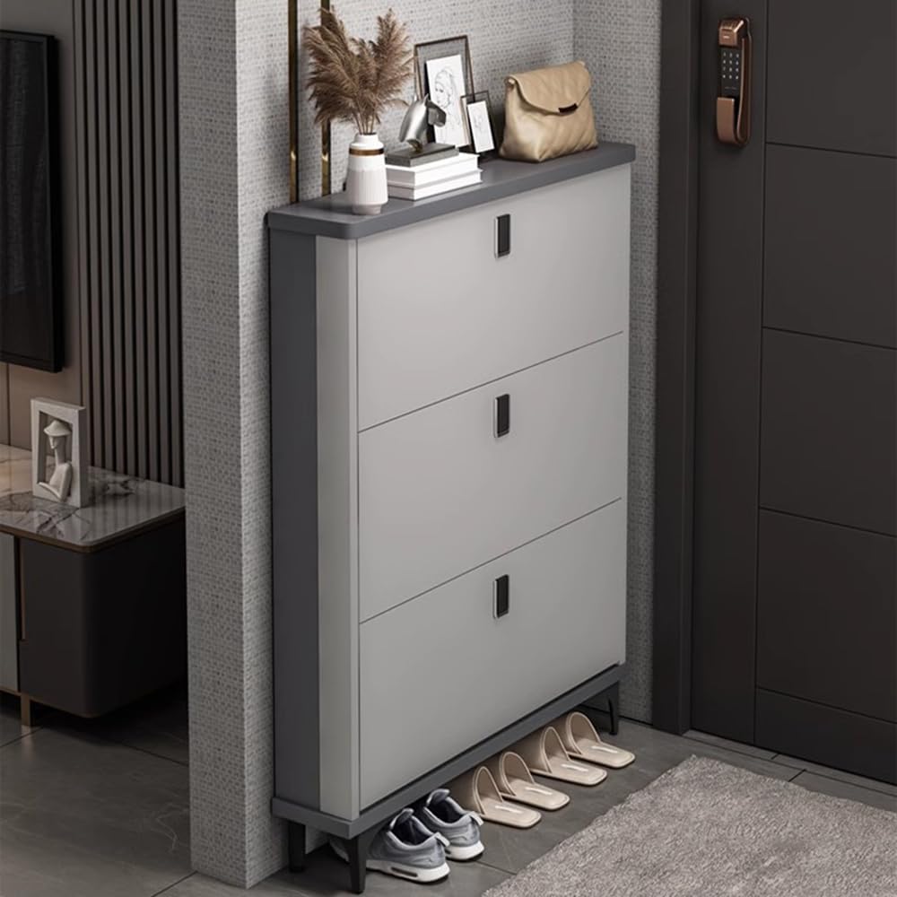 Meuble à chaussures gain de place autonome en bois à 3 tiroirs